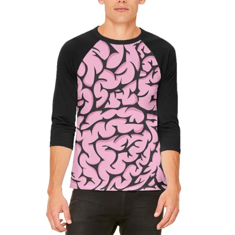 Halloween Pink Brains Costume Mens Raglan T Shirt sold by Old Glory