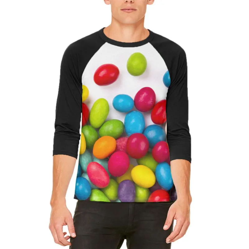 Halloween Jelly Beans Mens Raglan T Shirt sold by Old Glory