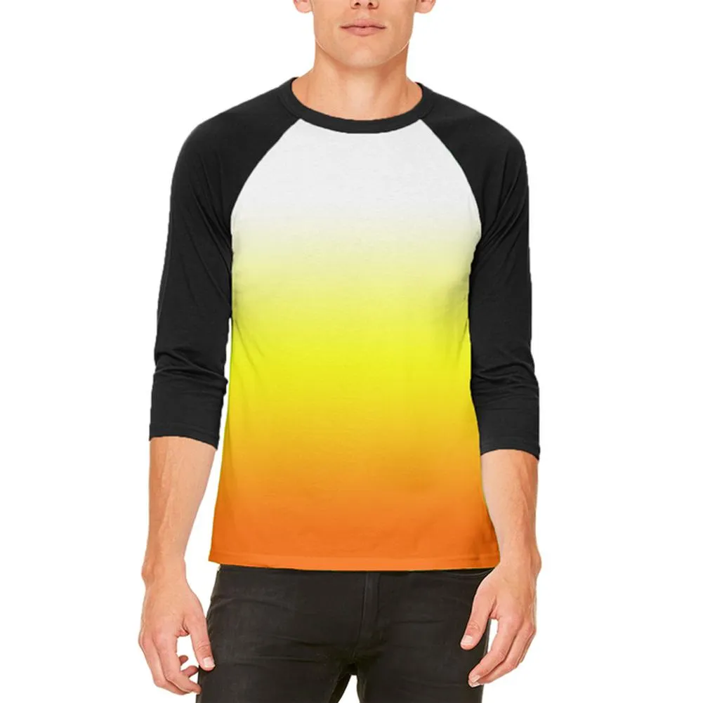 Halloween Candy Corn Ombre Costume Mens Raglan T Shirt sold by Old Glory