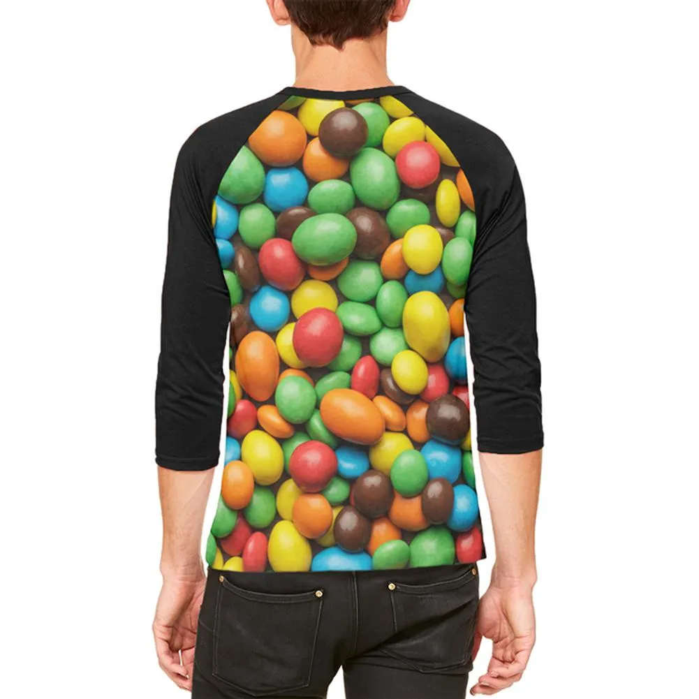 Halloween Candy Coated Chocolate Mens Raglan T Shirt sold by Old Glory product image thumbnail 2