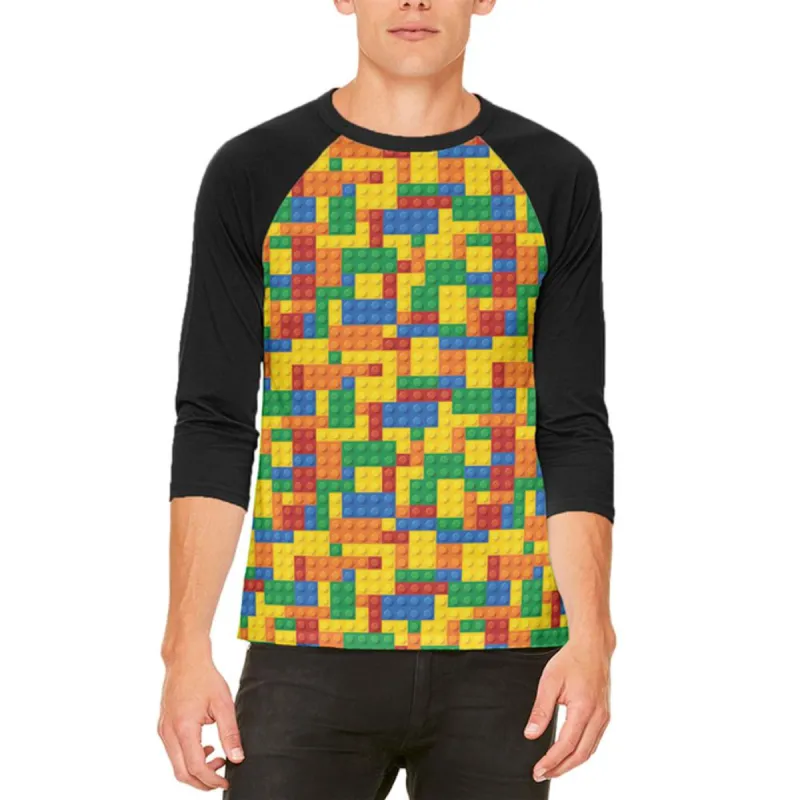 Halloween Building Blocks Costume Mens Raglan T Shirt sold by Old Glory
