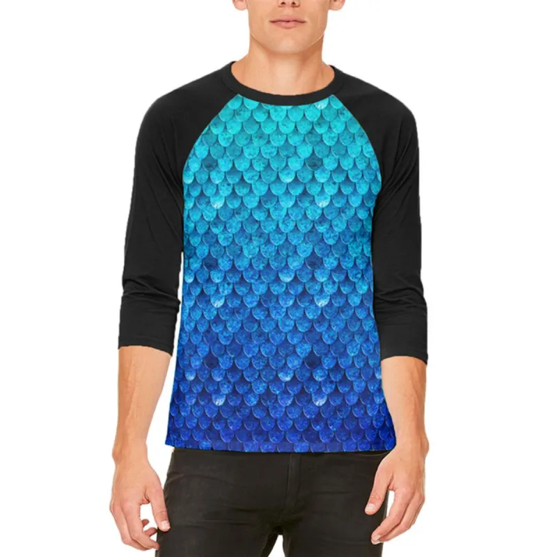 Halloween Blue Frost Dragon Rider Armor Mens Raglan T Shirt sold by Old Glory