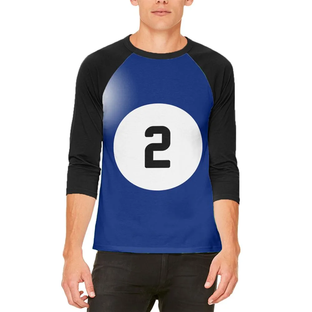Halloween Billiard Pool Ball Two Costume All Over Mens Raglan T Shirt sold by Old Glory