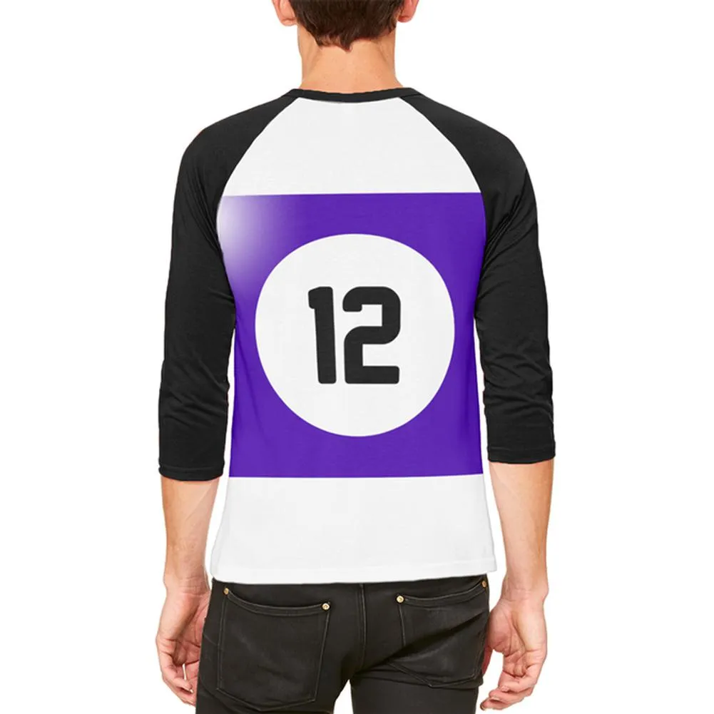 Halloween Billiard Pool Ball Twelve Costume All Over Mens Raglan T Shirt sold by Old Glory product image thumbnail 2