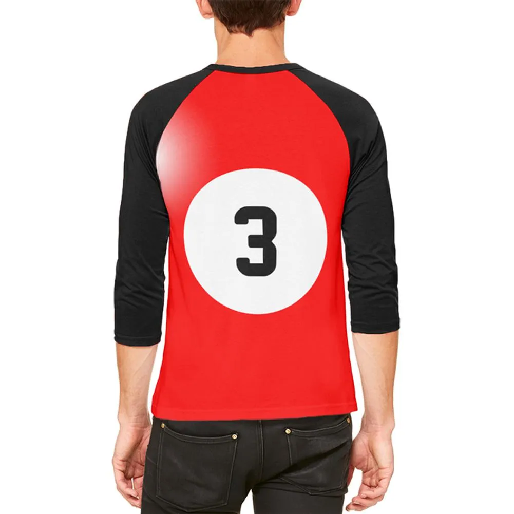 Halloween Billiard Pool Ball Three Costume All Over Mens Raglan T Shirt sold by Old Glory product image thumbnail 2
