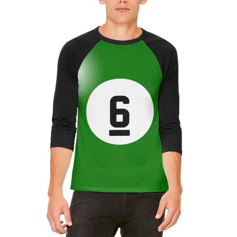 Halloween Billiard Pool Ball Six Costume All Over Mens Raglan T Shirt sold by Old Glory