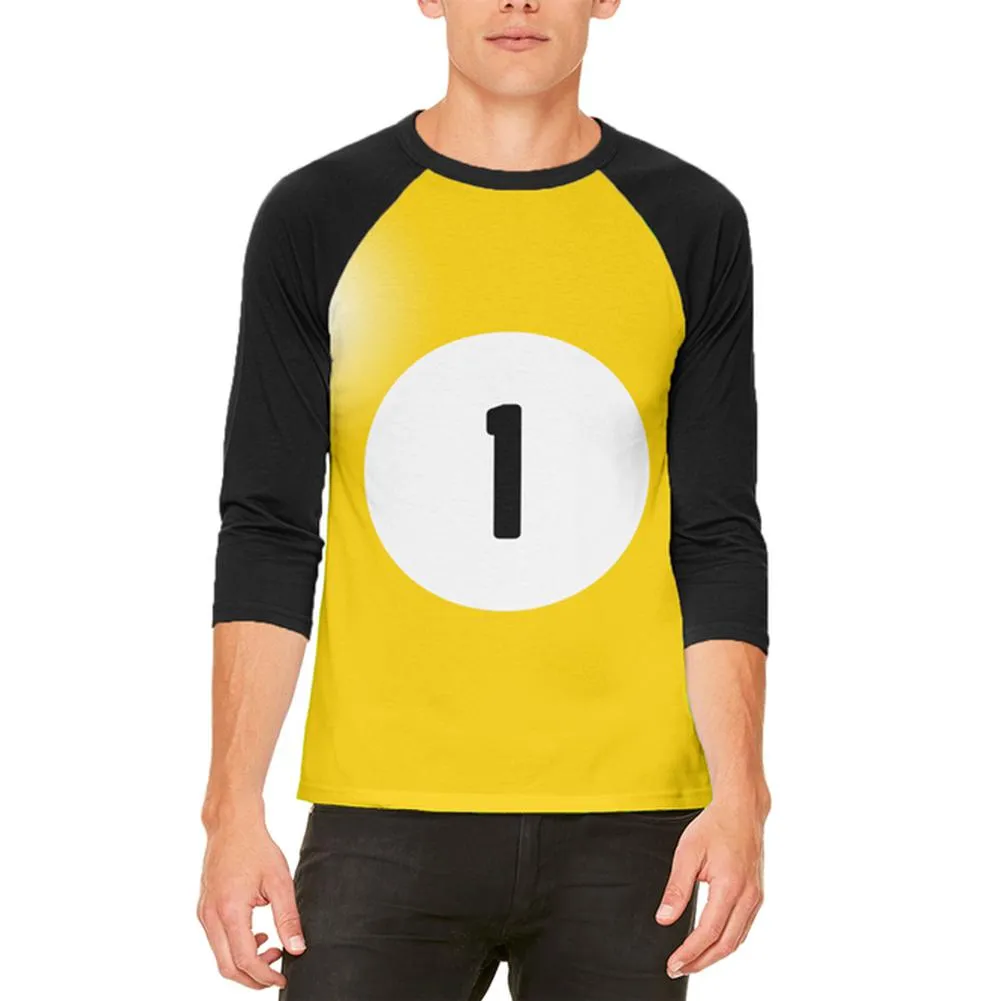 Halloween Billiard Pool Ball One Costume All Over Mens Raglan T Shirt sold by Old Glory