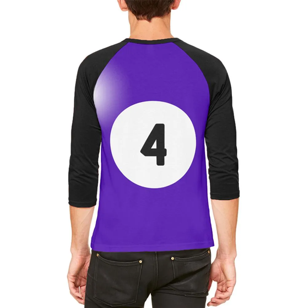 Halloween Billiard Pool Ball Four Costume All Over Mens Raglan T Shirt sold by Old Glory product image thumbnail 2