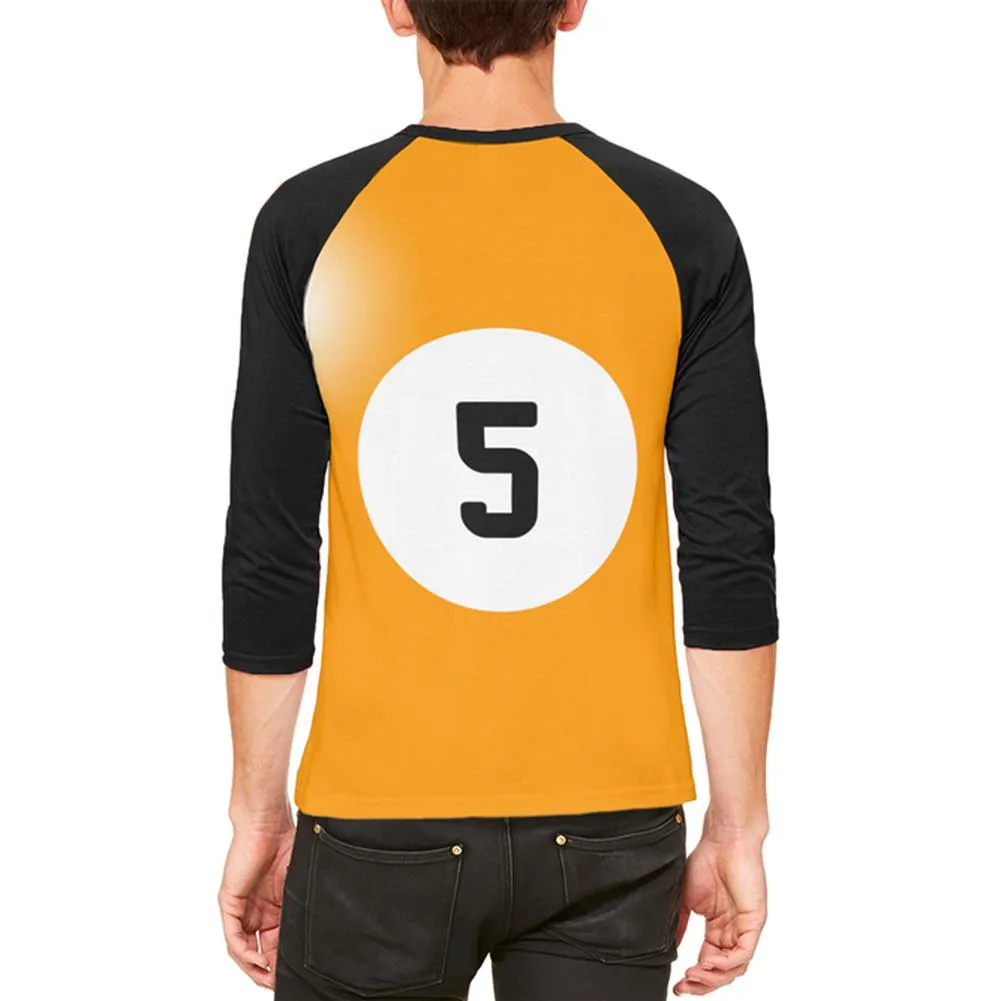 Halloween Billiard Pool Ball Five Costume All Over Mens Raglan T Shirt sold by Old Glory product image thumbnail 2