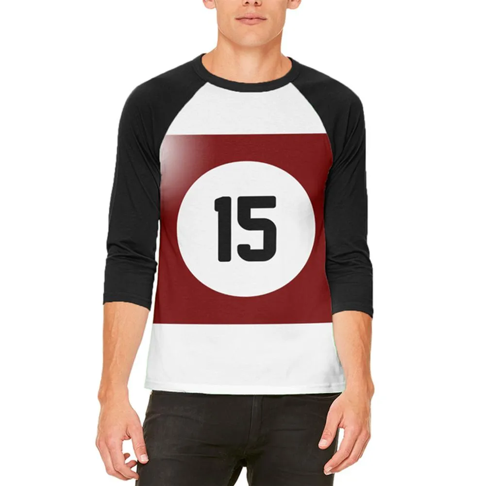 Halloween Billiard Pool Ball Fifteen Costume Mens Raglan T Shirt sold by Old Glory