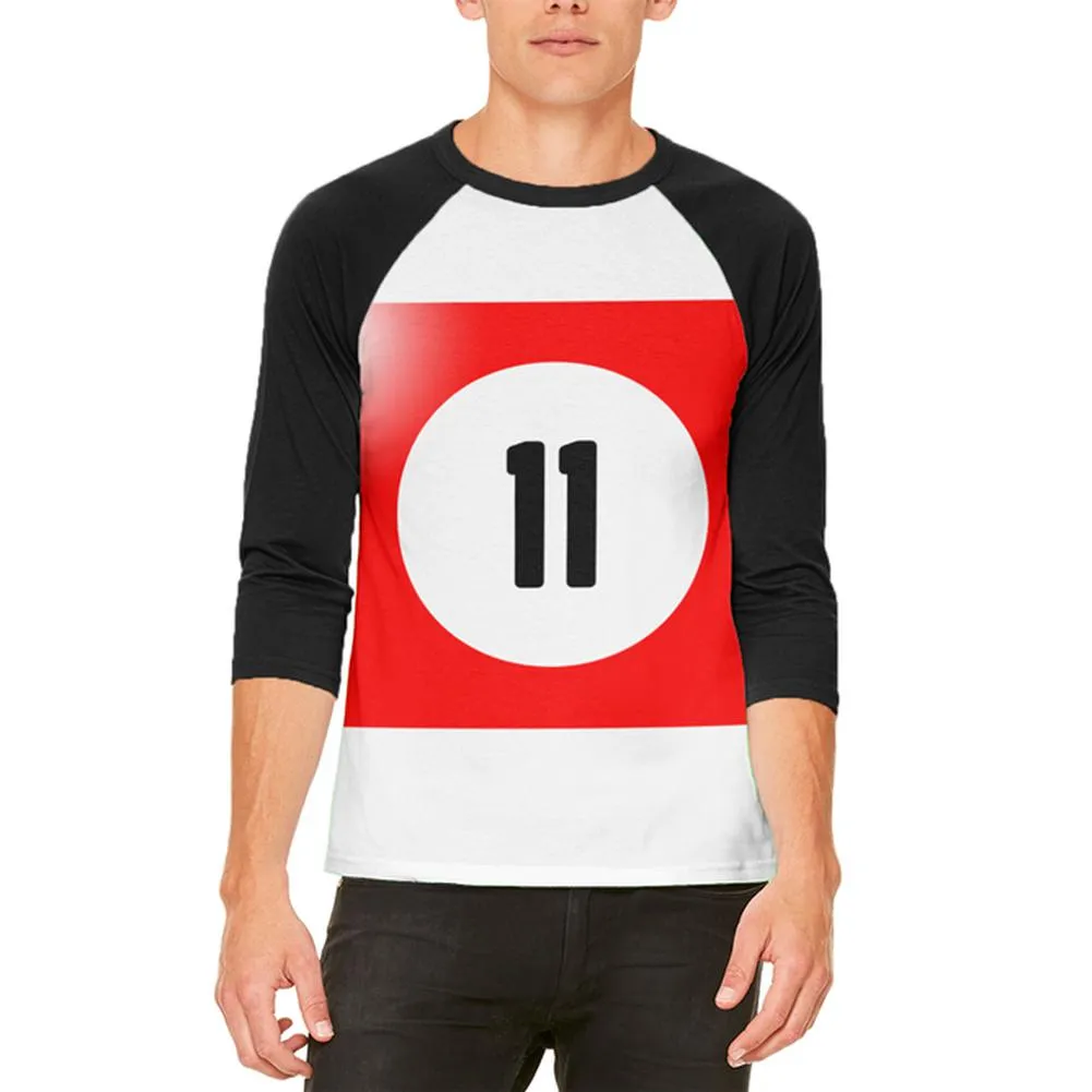 Halloween Billiard Pool Ball Eleven Costume All Over Mens Raglan T Shirt sold by Old Glory