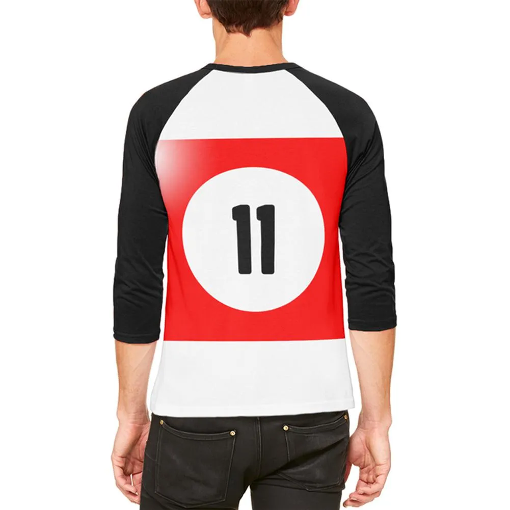 Halloween Billiard Pool Ball Eleven Costume All Over Mens Raglan T Shirt sold by Old Glory product image thumbnail 2