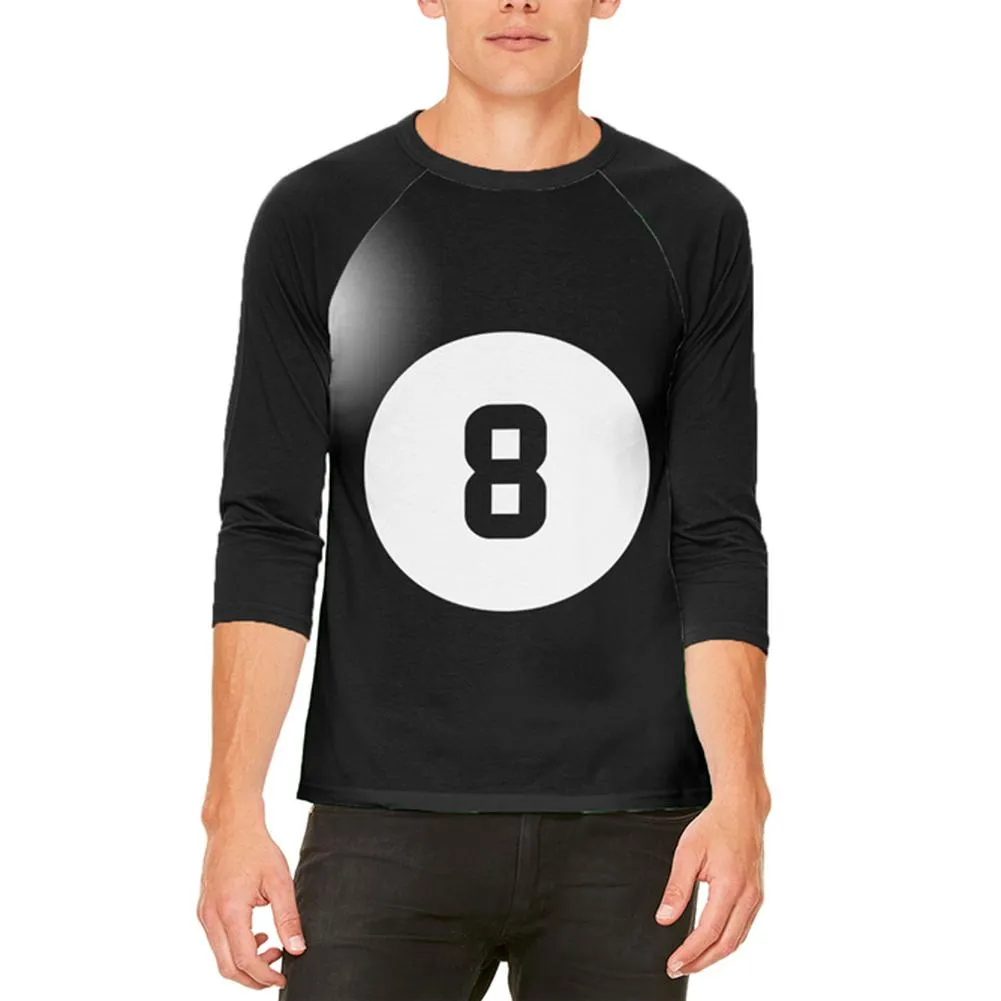 Halloween Billiard Pool Ball Eight Costume All Over Mens Raglan T Shirt sold by Old Glory