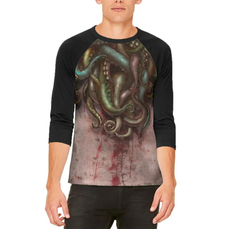 Cthulhu Greater God Tentacles Costume Mens Raglan T Shirt sold by Old Glory