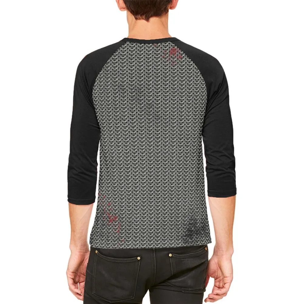 Halloween Battle Damage Chainmail Costume Mens Raglan T Shirt sold by Old Glory product image thumbnail 2
