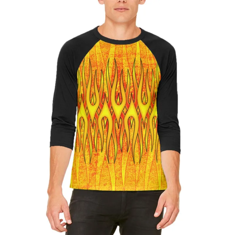 Flame On Fire Starter Pyromaniac Mens Raglan T Shirt sold by Old Glory