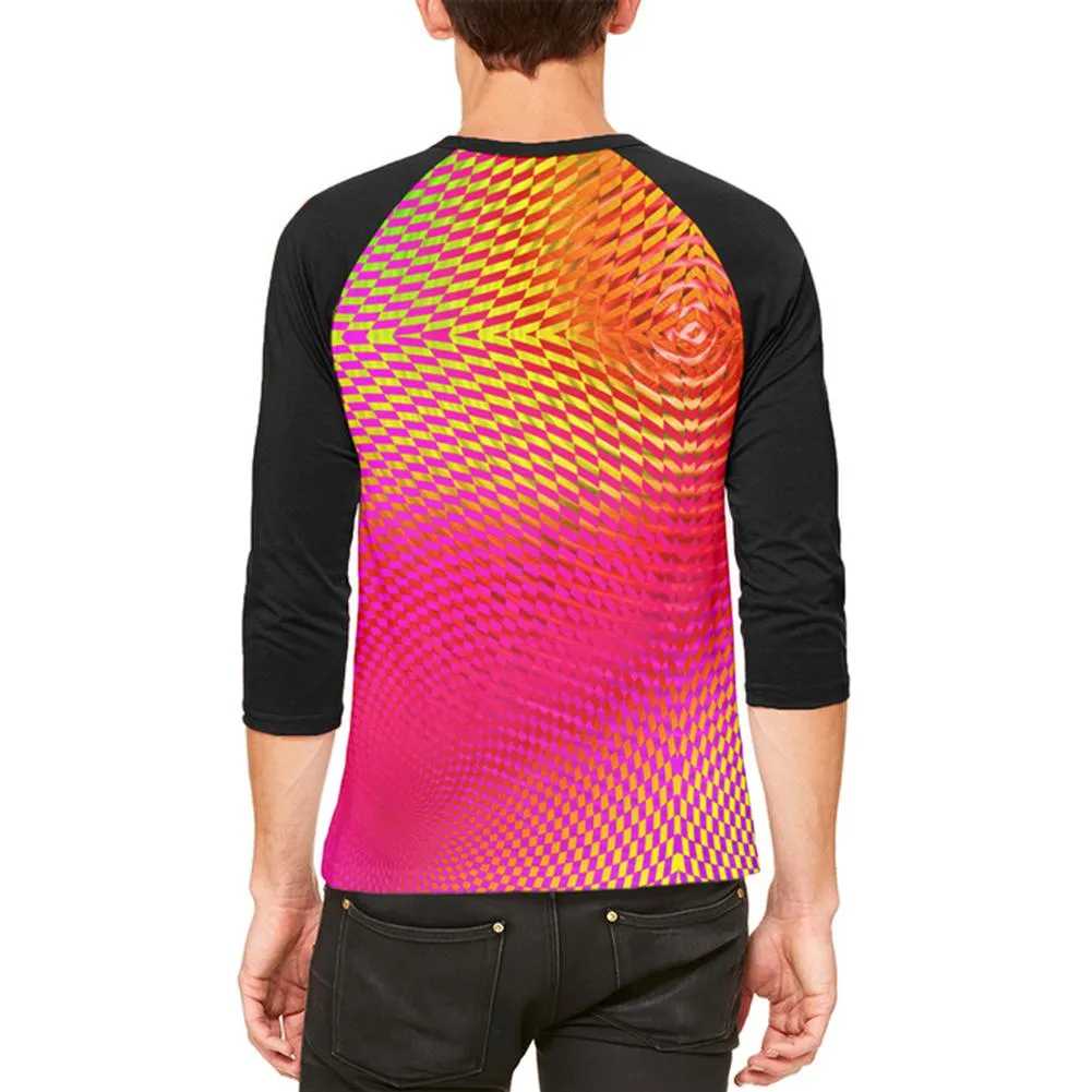 EDM Hypnotic Trance Rainbow Spiral Mens Raglan T Shirt sold by Old Glory product image thumbnail 2