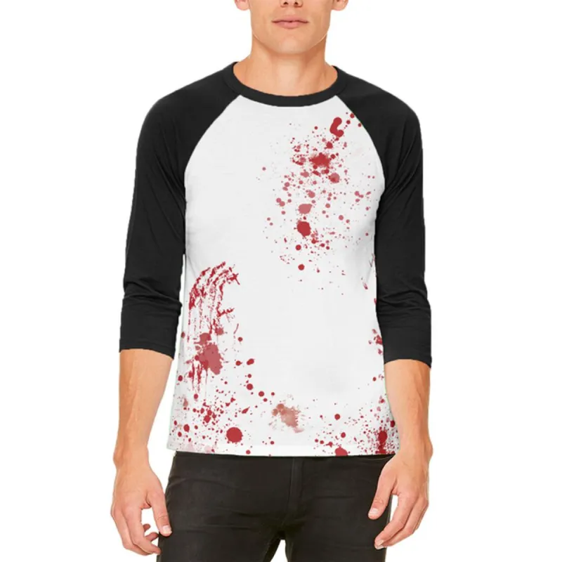 Halloween Blood Splatter Mens Raglan T Shirt sold by Old Glory