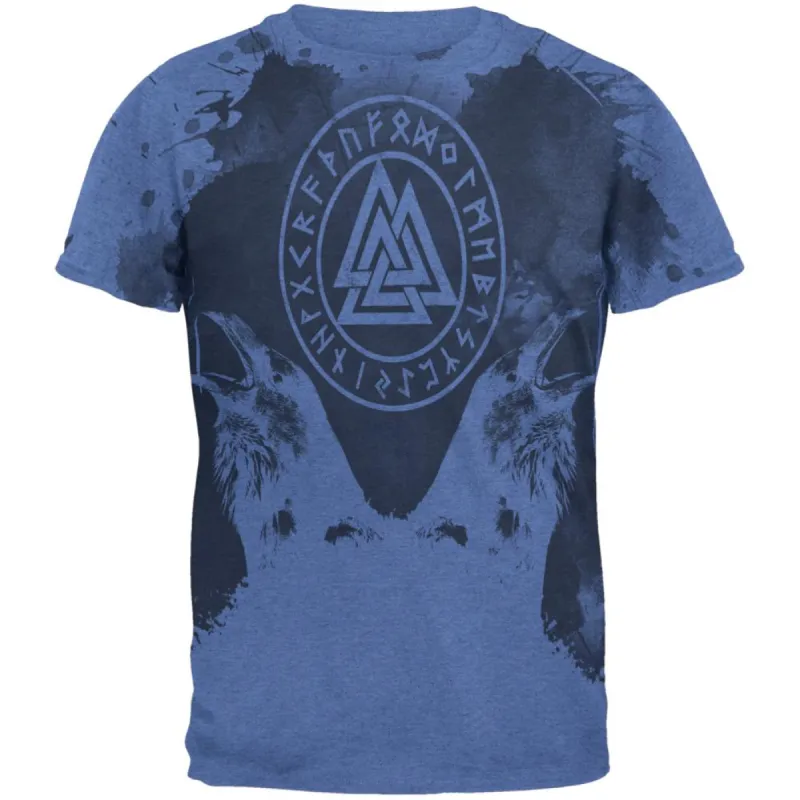Viking Odin's Ravens Huginn And Muninn Mens T Shirt sold by Old Glory