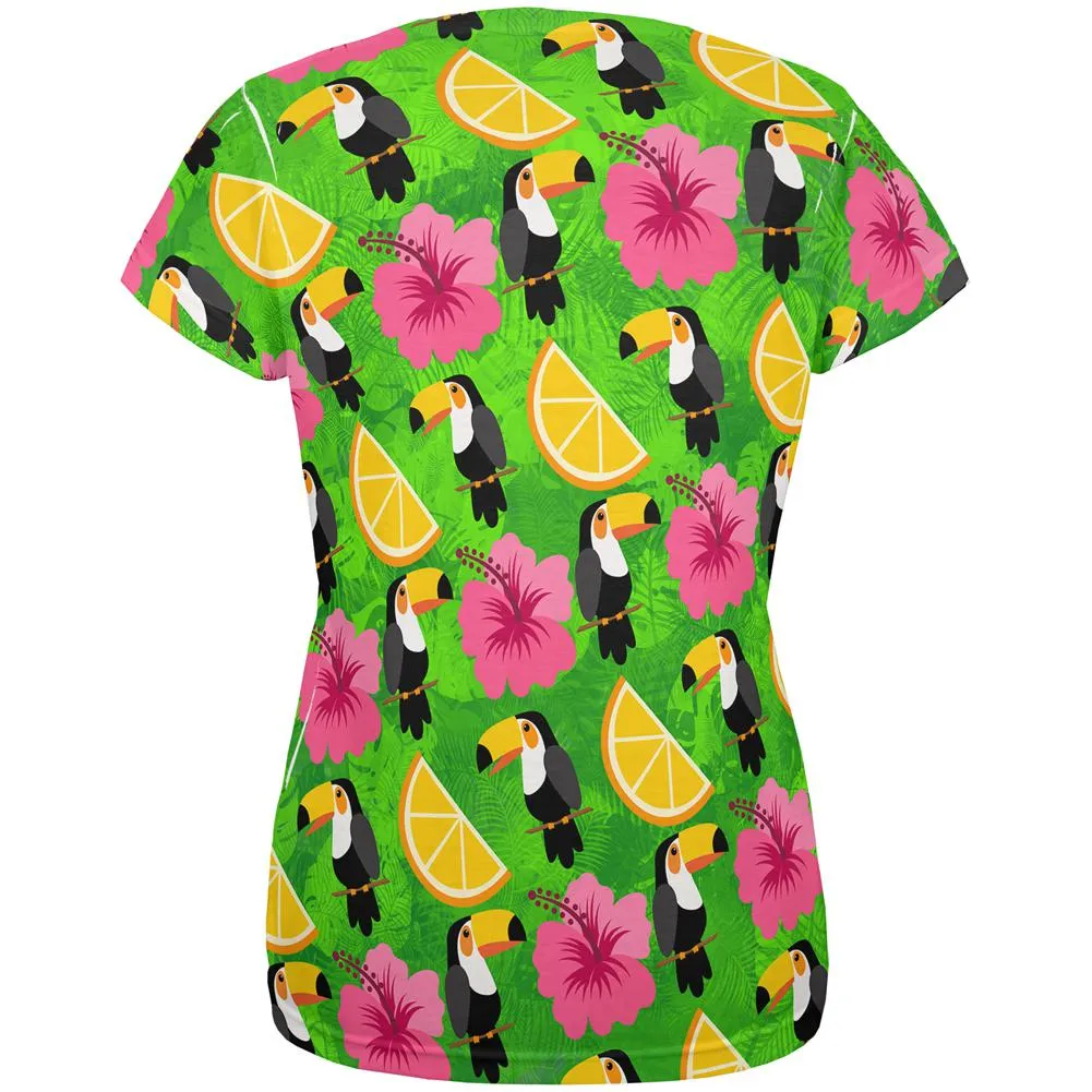Tropical Vacation Toucan Pattern All Over Womens T Shirt sold by Old Glory product image thumbnail 2
