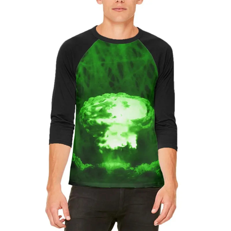 Gamma Radiation Atomic Explosion Mens Raglan T Shirt sold by Old Glory