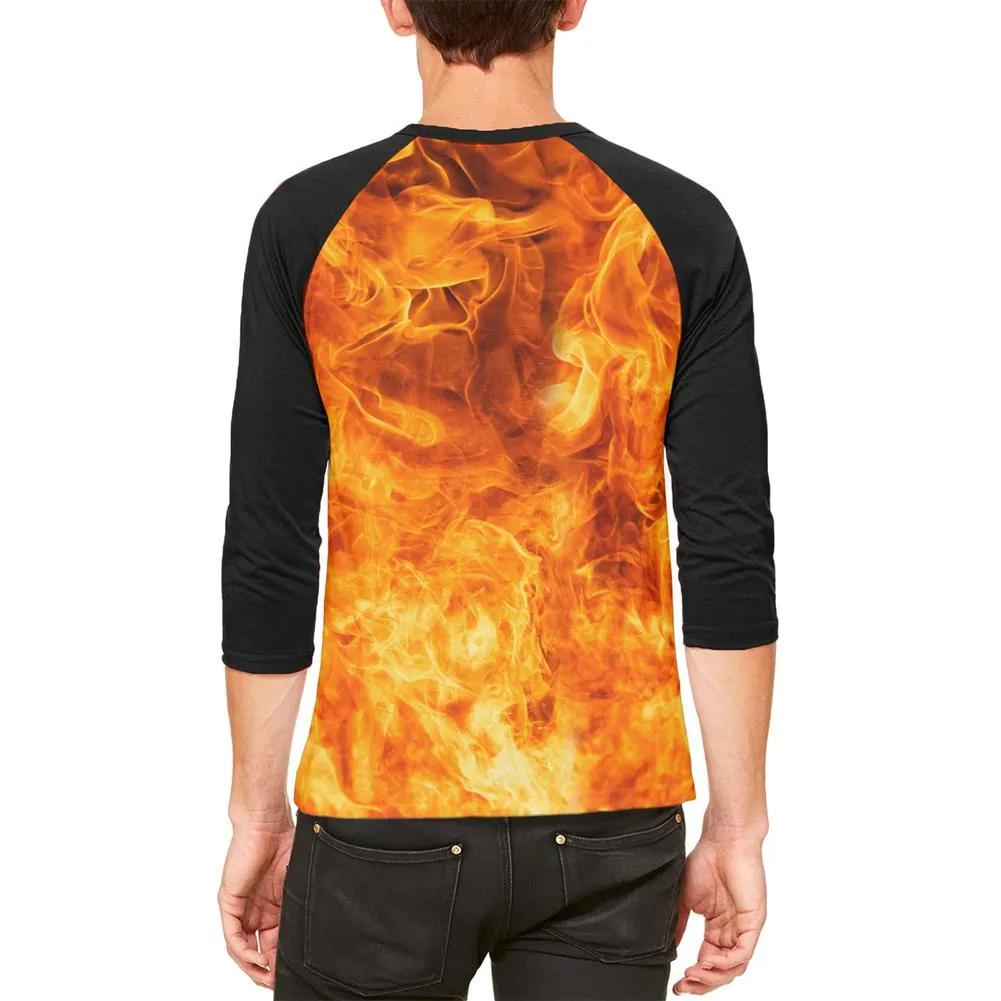 Flames Fire Mens Raglan T Shirt sold by Old Glory product image thumbnail 2