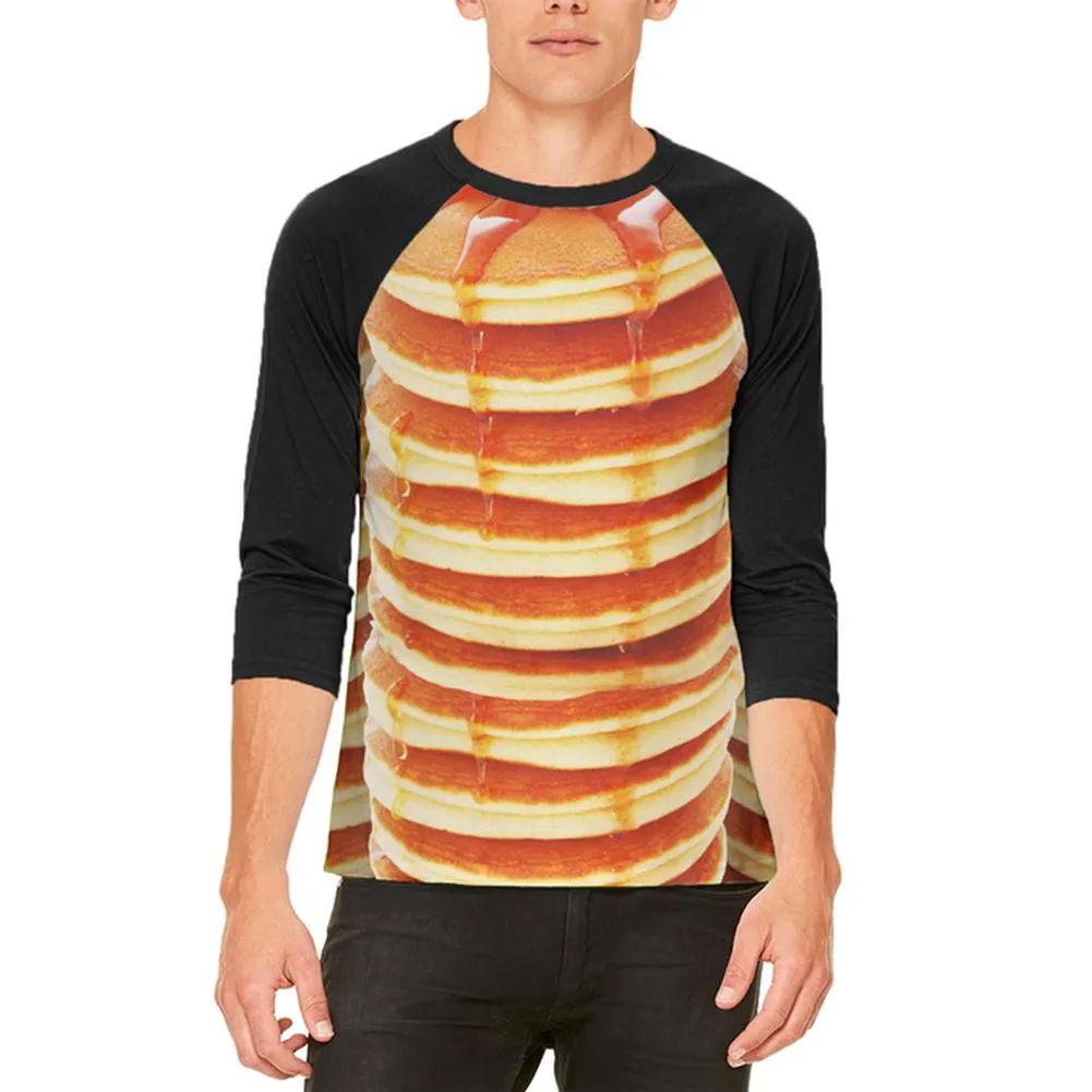 Halloween Pancakes and Syrup Breakfast Costume Mens Raglan T Shirt sold by Old Glory