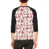 Halloween Zombie Elements Pattern Mens Raglan T Shirt sold by Old Glory