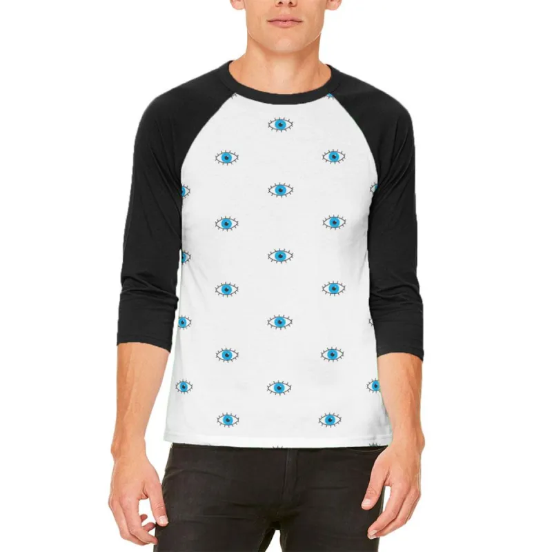 Halloween Eyes I'm Watching You Mens Raglan T Shirt sold by Old Glory