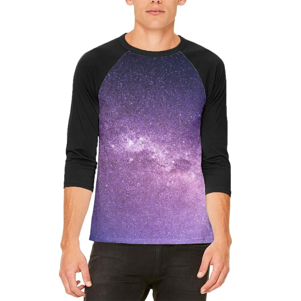 Halloween Galaxy Space Stars Mens Raglan T Shirt sold by Old Glory
