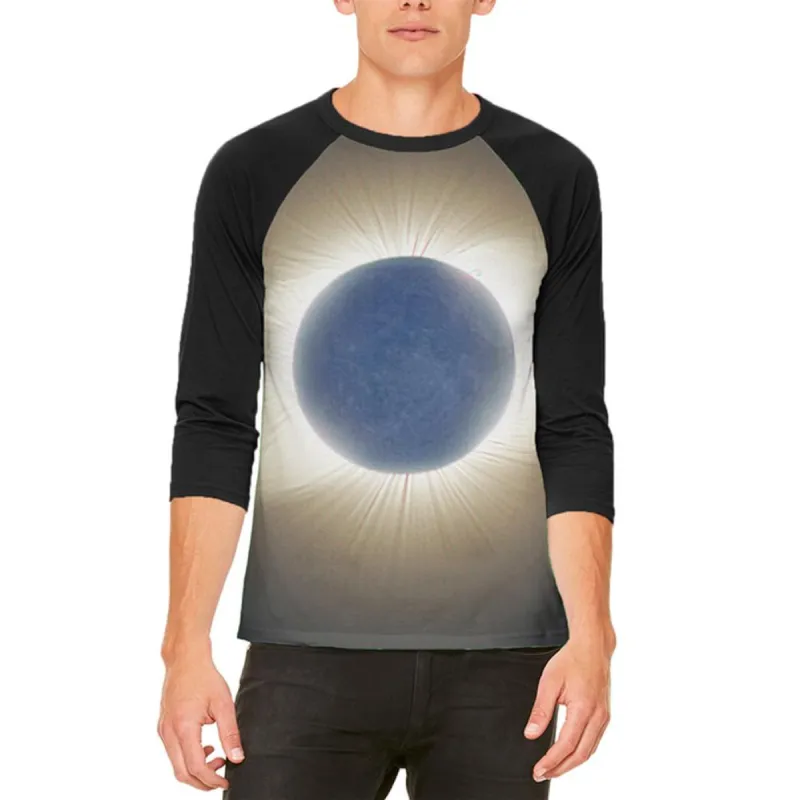 Crown of the Sun Solar Eclipse 2017 Mens Raglan T Shirt sold by Old Glory