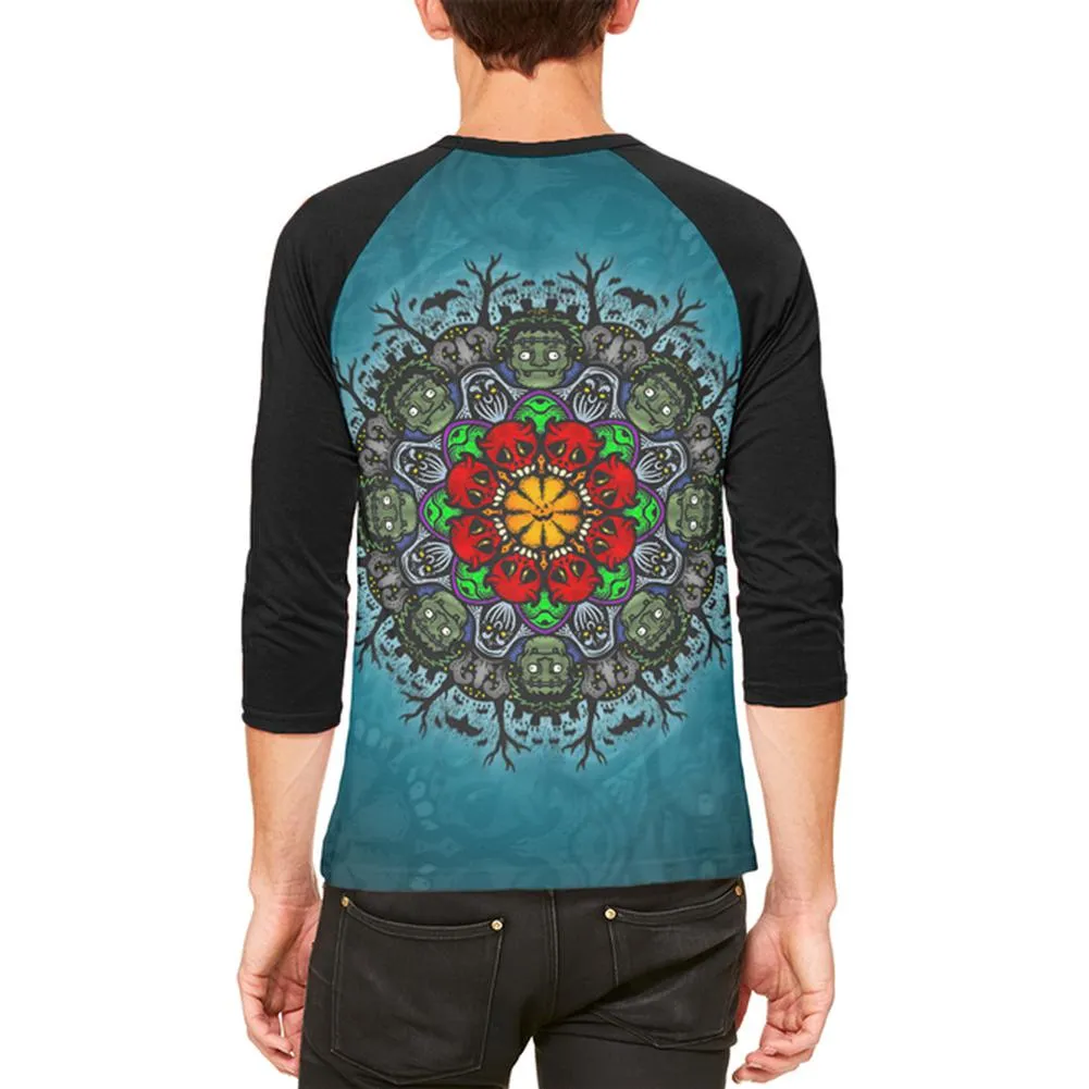Halloween Classic Movie Monster Mandala Mens Raglan T Shirt sold by Old Glory product image thumbnail 2