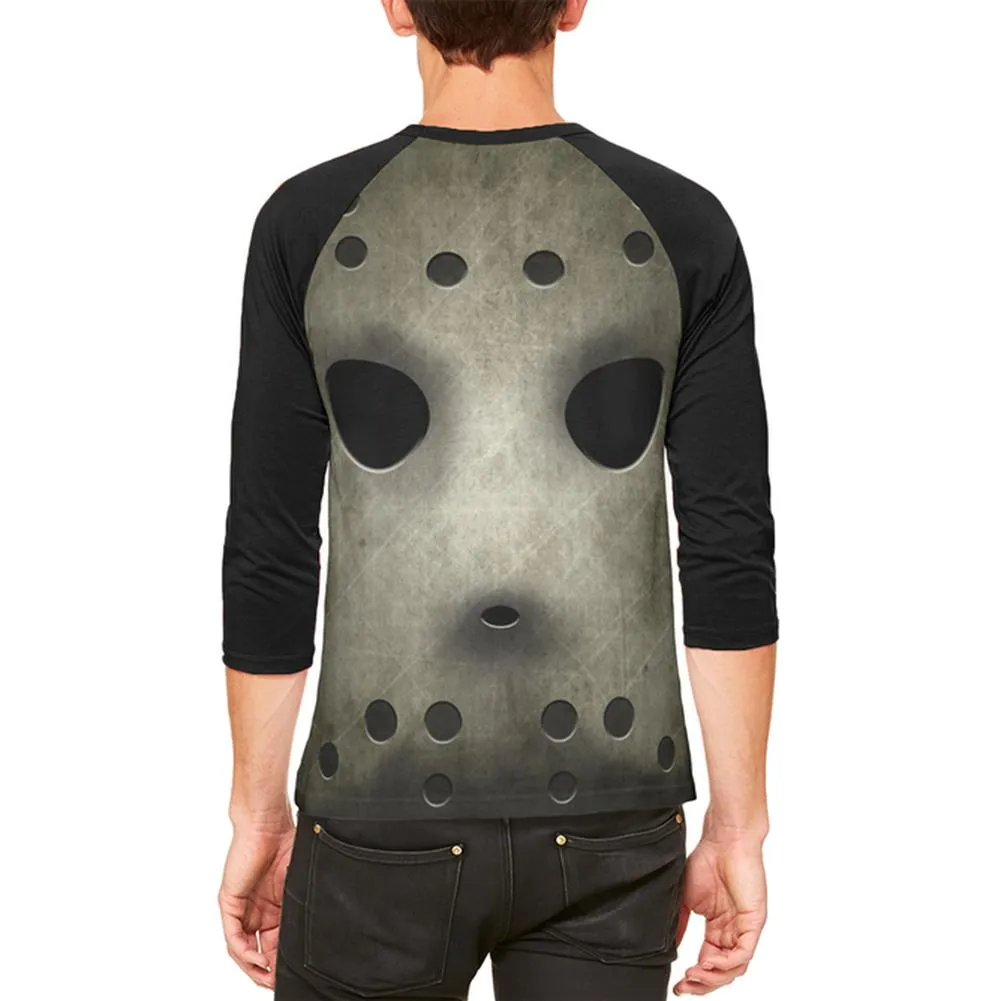 Halloween Horror Movie Hockey Mask Costume Mens Raglan T Shirt sold by Old Glory product image thumbnail 2