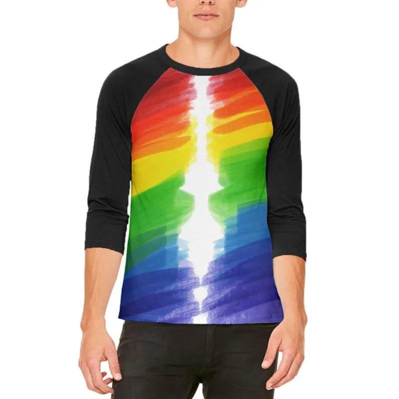Color Me Gay Lesbian Pride Mens Raglan T Shirt sold by Old Glory
