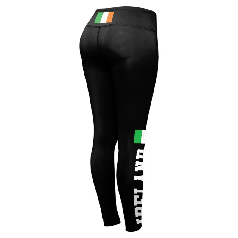 St Patricks Day Ireland Flag World Cup Womens Performance Leggings sold by Old Glory