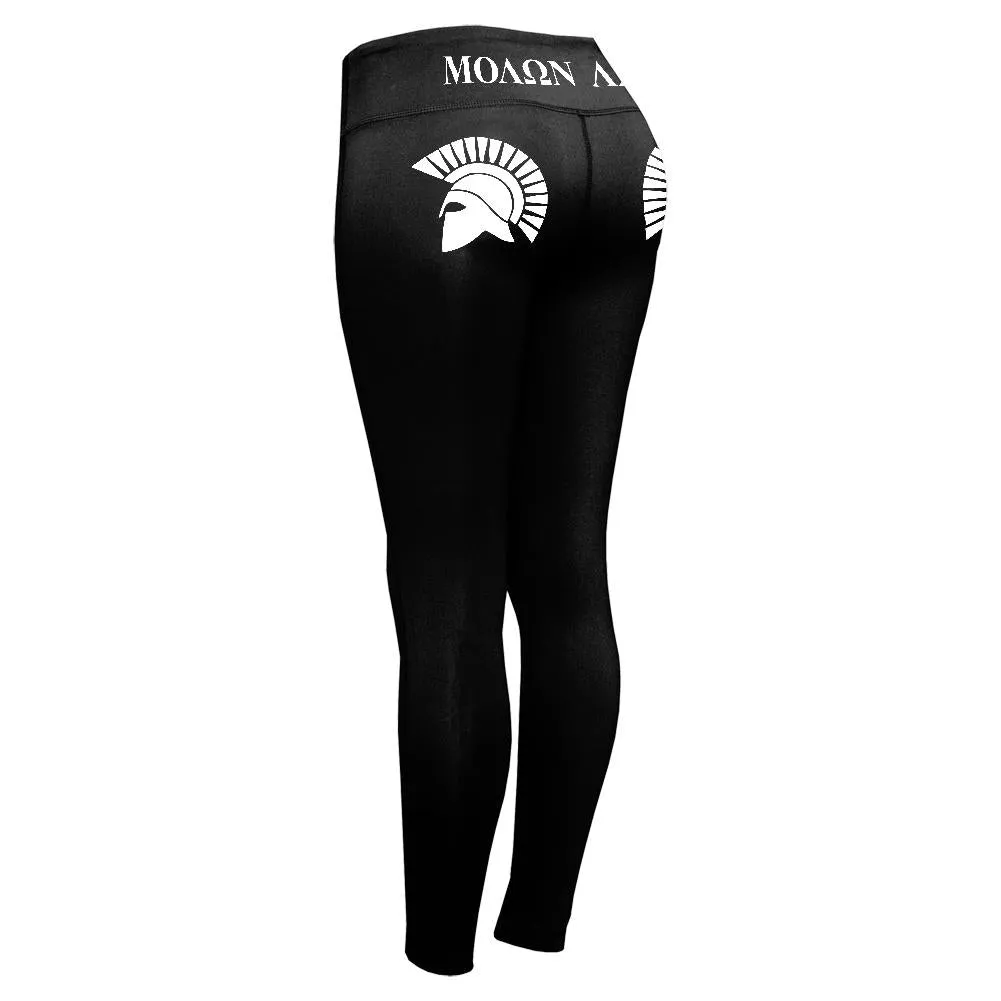 Molon Labe Spartan Helmet Greek Womens Performance Leggings sold by Old Glory product image thumbnail 2