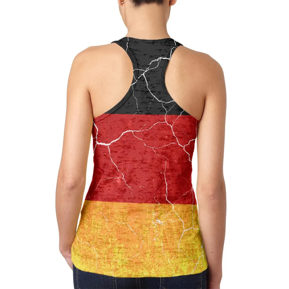 Oktoberfest Distressed Grunge German Flag Juniors Burnout Racerback Tank Top sold by Old Glory product image thumbnail 2