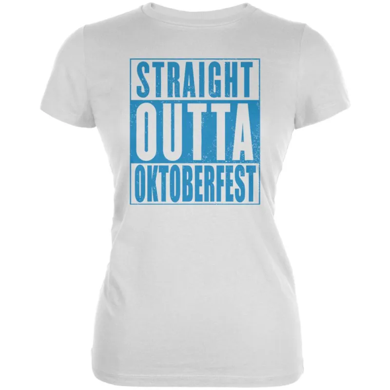 Straight Outta Oktoberfest Juniors Soft T Shirt sold by Old Glory