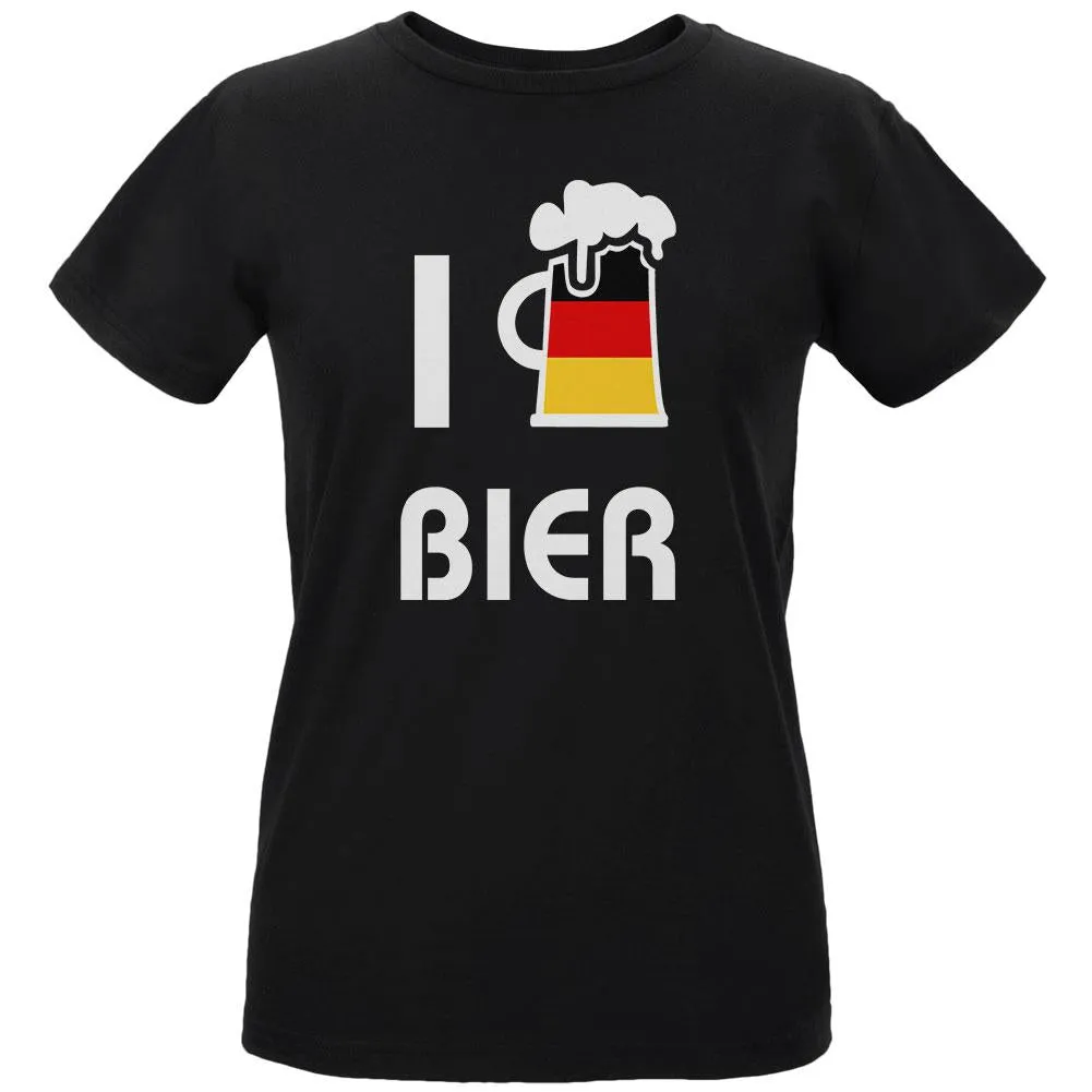 Oktoberfest I Heart Love Beer Stein Bier Womens Organic T Shirt sold by Old Glory