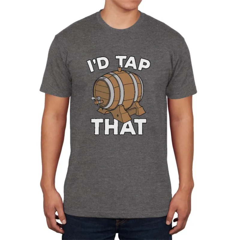 Oktoberfest I'd Tap That Keg Beer Mens Soft T Shirt sold by Old Glory