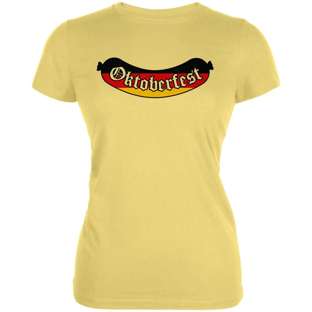 Oktoberfest Greman Flag Bratwurst Juniors Soft T Shirt sold by Old Glory product image thumbnail 3