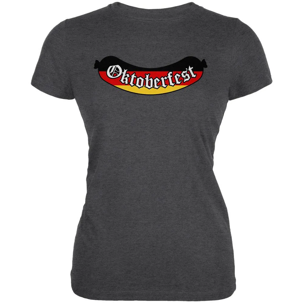 Oktoberfest Greman Flag Bratwurst Juniors Soft T Shirt sold by Old Glory
