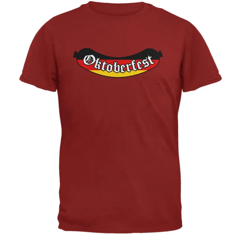 Oktoberfest Greman Flag Bratwurst Mens T Shirt sold by Old Glory