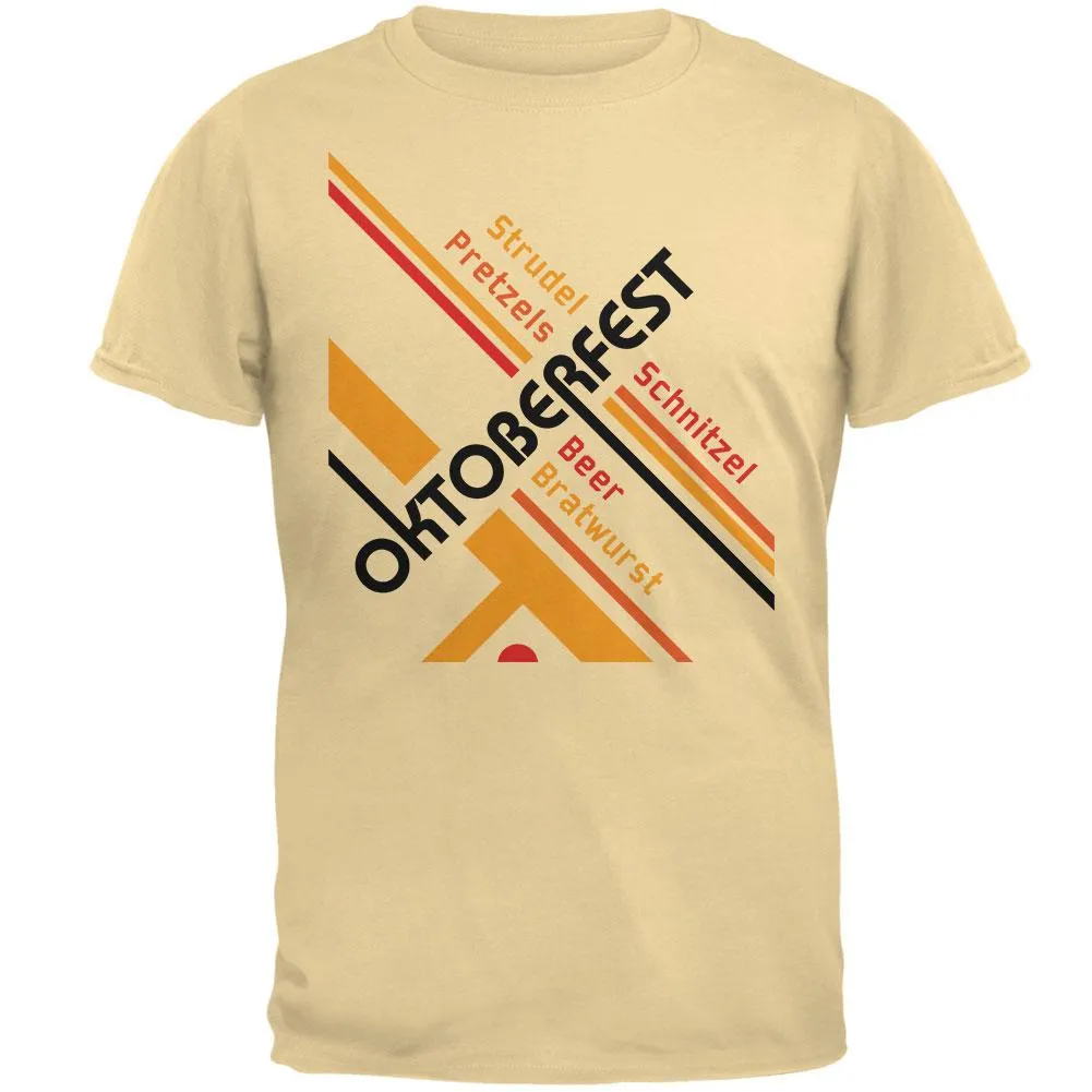 Oktoberfest Retro Vintage Poster Lines Mens T Shirt sold by Old Glory