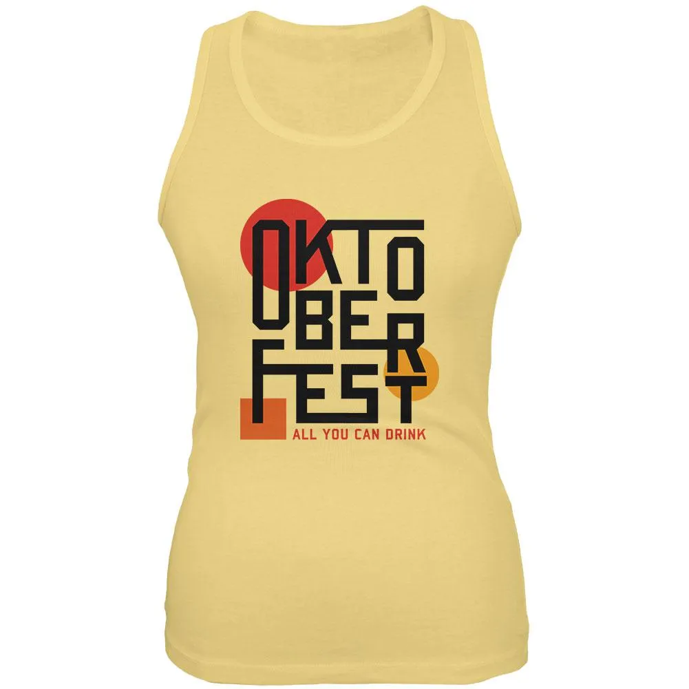 Oktoberfest Retro Vintage Poster Type Juniors Soft Tank Top sold by Old Glory