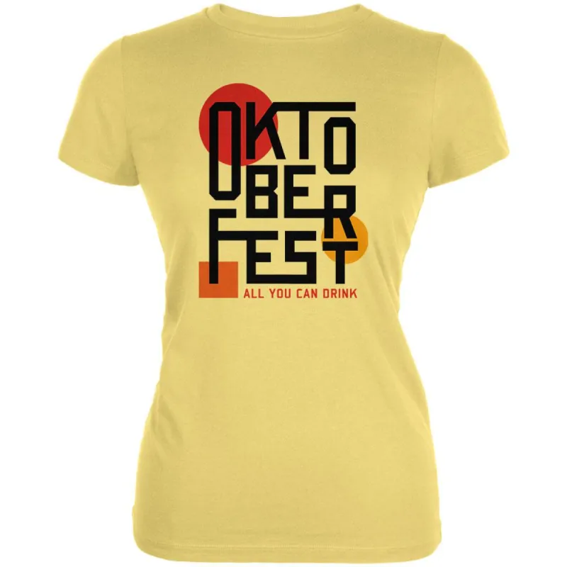 Oktoberfest Retro Vintage Poster Type Juniors Soft T Shirt sold by Old Glory