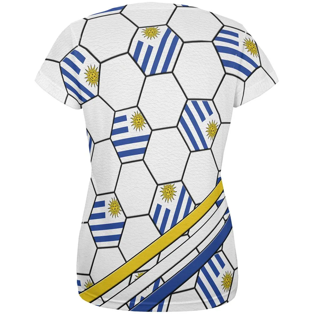 World Cup Uruguay Soccer Ball All Over Womens T Shirt sold by Old Glory
