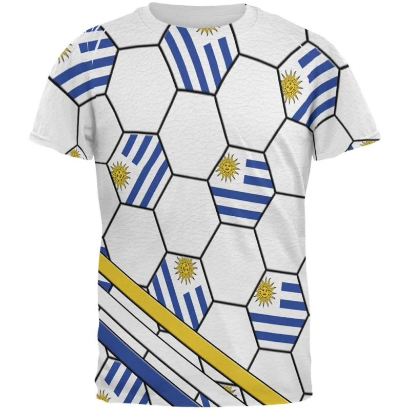 World Cup Uruguay Soccer Ball All Over Mens T Shirt sold by Old Glory