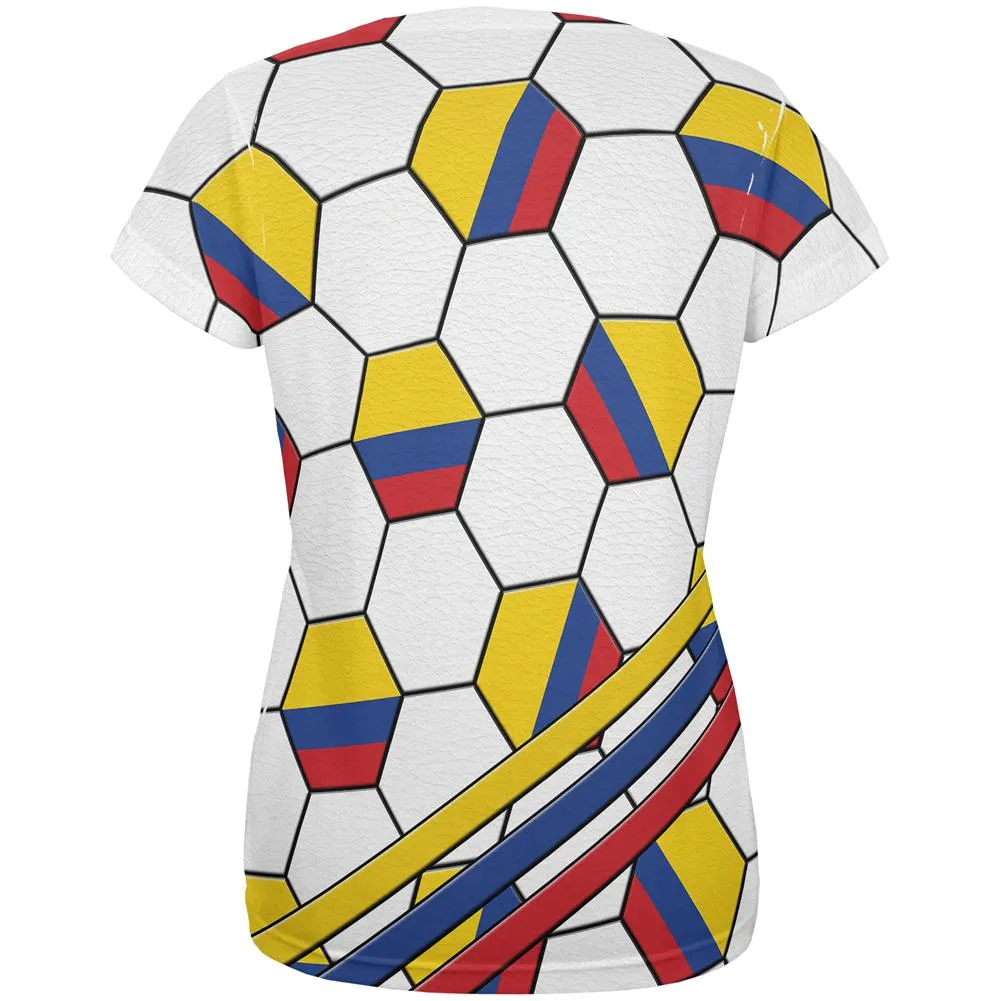 World Cup Colombia Soccer Ball All Over Womens T Shirt sold by Old Glory product image thumbnail 2