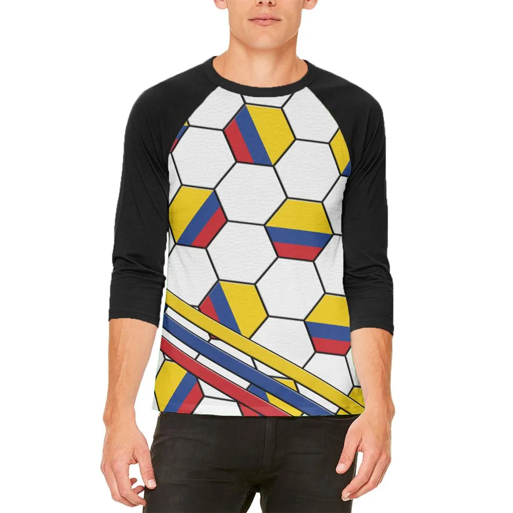 World Cup Colombia Soccer Ball Mens Raglan T Shirt sold by Old Glory